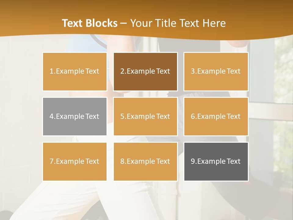 Dumbbell Strength Woman PowerPoint Template