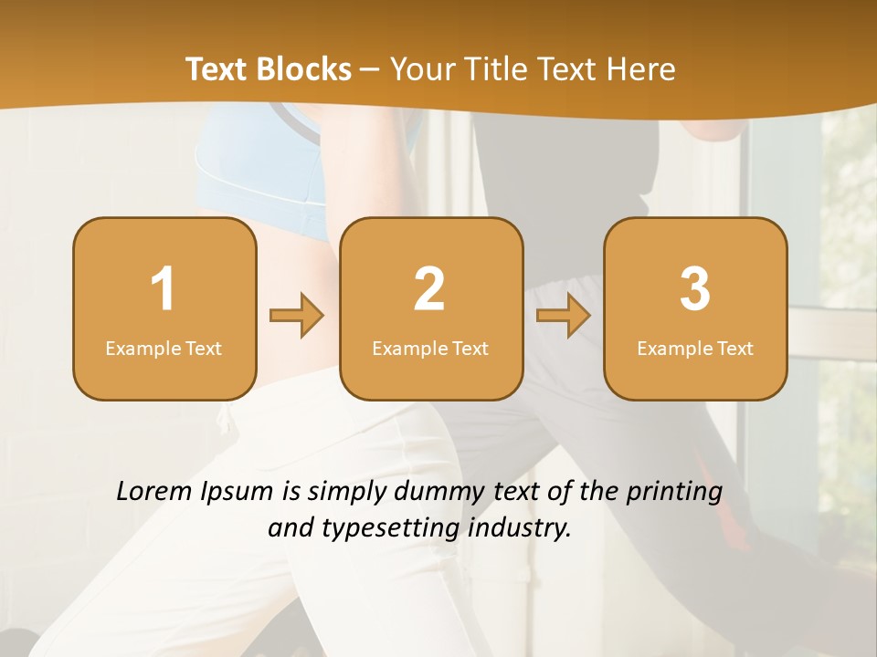 Dumbbell Strength Woman PowerPoint Template