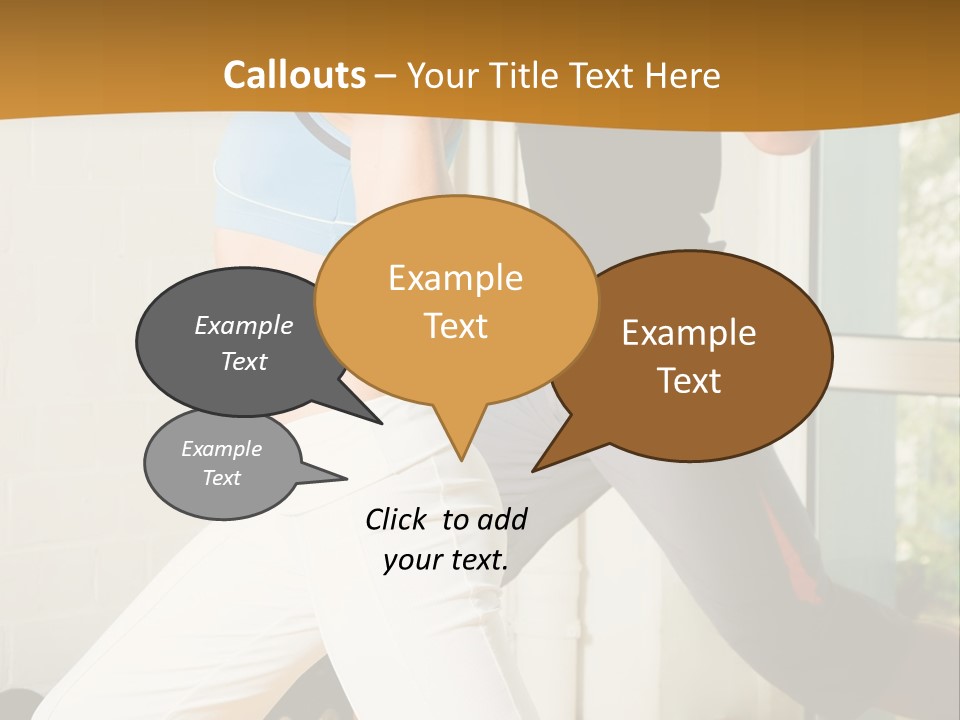 Dumbbell Strength Woman PowerPoint Template