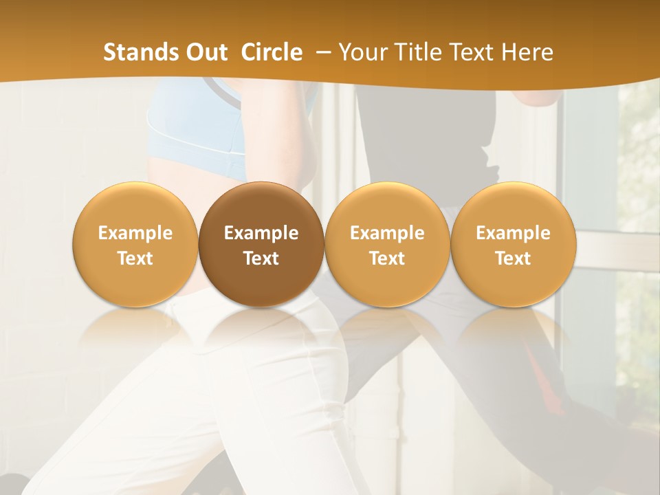 Dumbbell Strength Woman PowerPoint Template