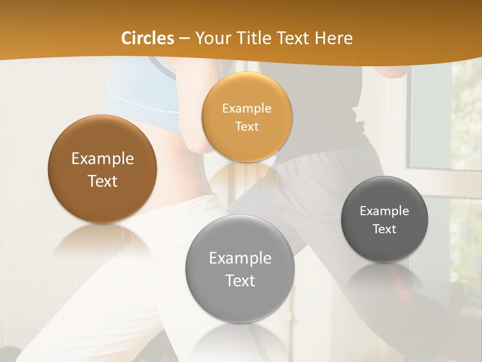 Dumbbell Strength Woman PowerPoint Template