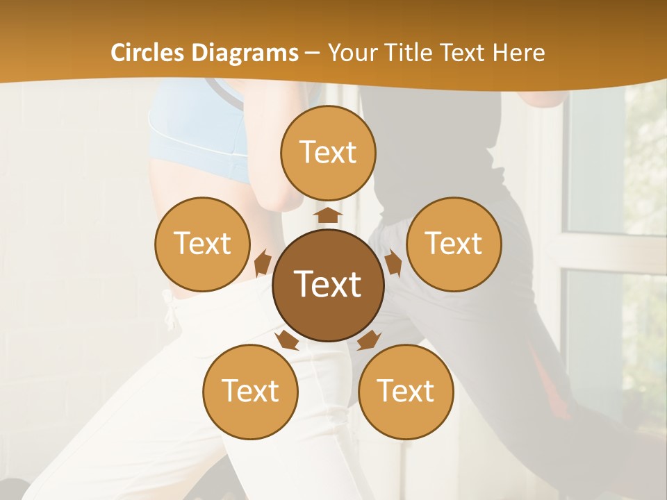 Dumbbell Strength Woman PowerPoint Template