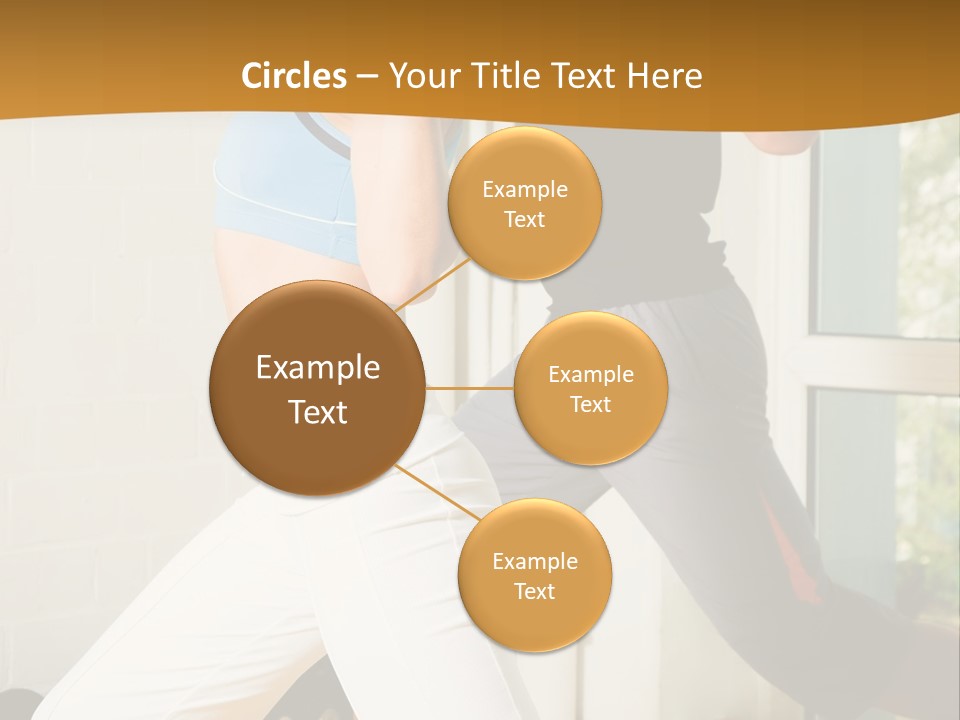 Dumbbell Strength Woman PowerPoint Template