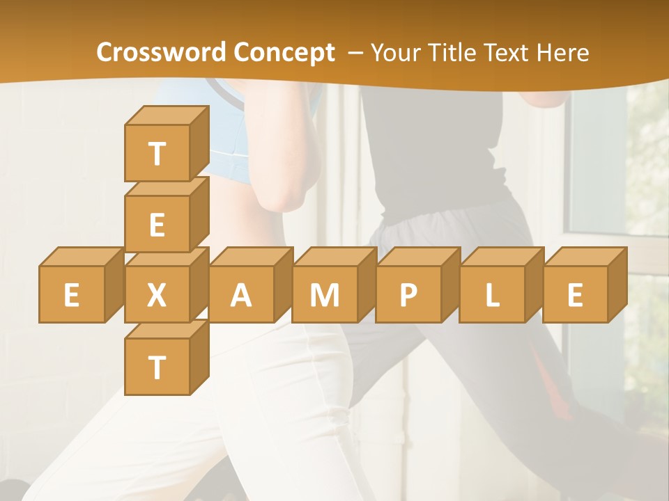 Dumbbell Strength Woman PowerPoint Template