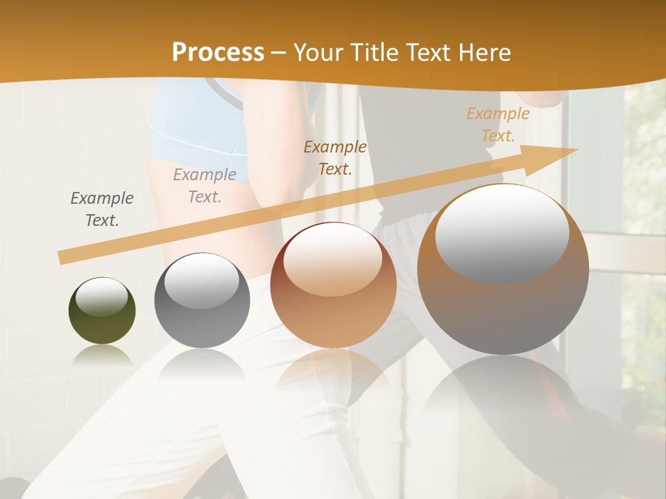 Dumbbell Strength Woman PowerPoint Template