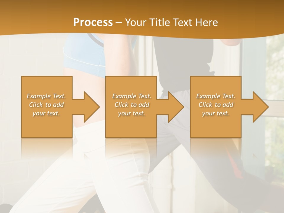 Dumbbell Strength Woman PowerPoint Template
