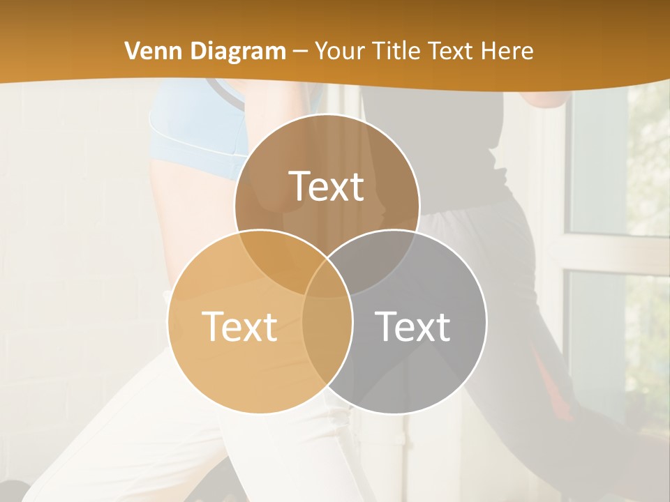 Dumbbell Strength Woman PowerPoint Template