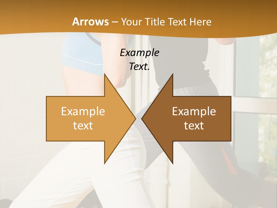 Dumbbell Strength Woman PowerPoint Template