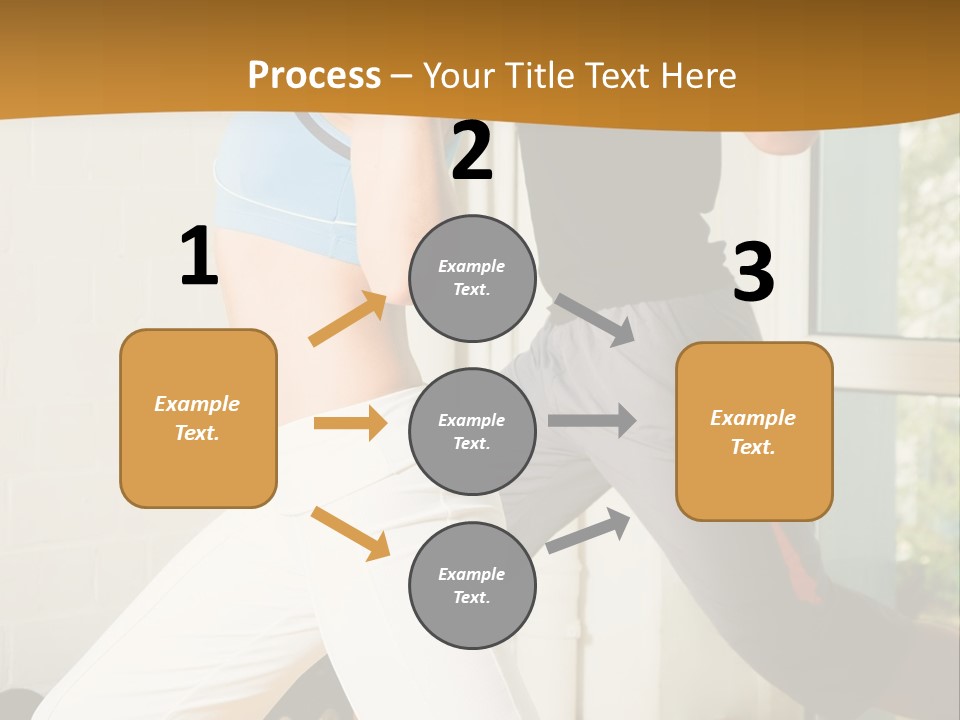 Dumbbell Strength Woman PowerPoint Template