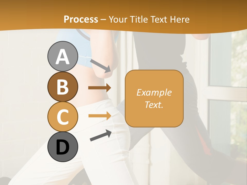 Dumbbell Strength Woman PowerPoint Template