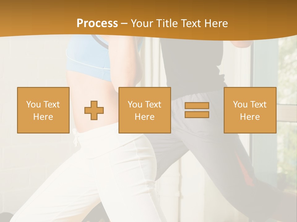 Dumbbell Strength Woman PowerPoint Template