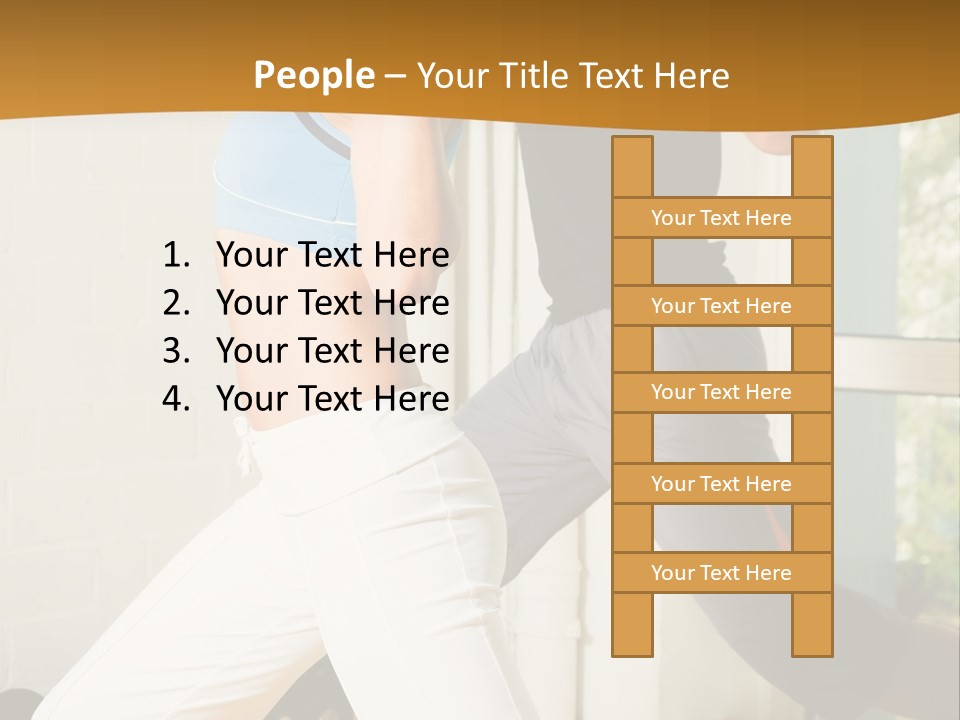 Dumbbell Strength Woman PowerPoint Template