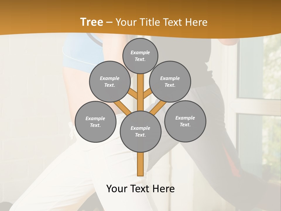 Dumbbell Strength Woman PowerPoint Template