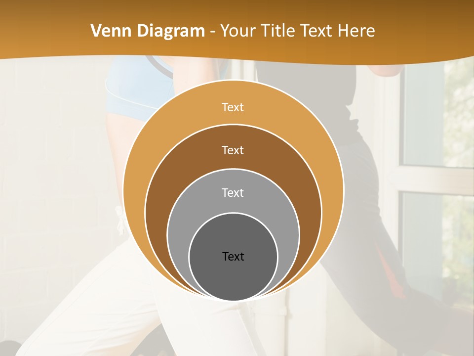 Dumbbell Strength Woman PowerPoint Template