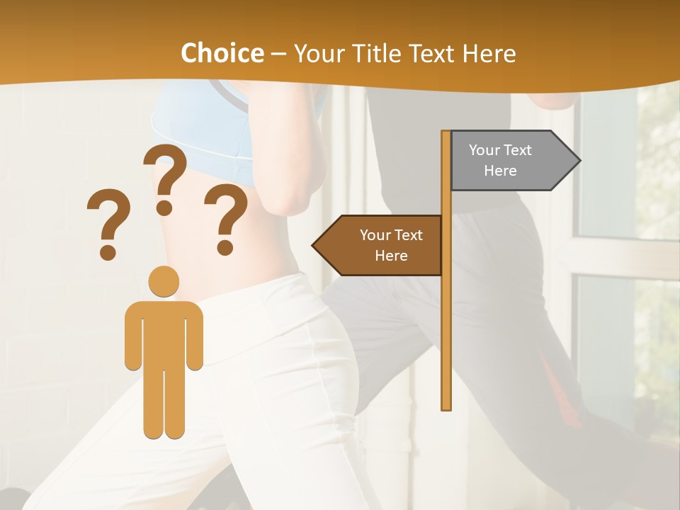 Dumbbell Strength Woman PowerPoint Template