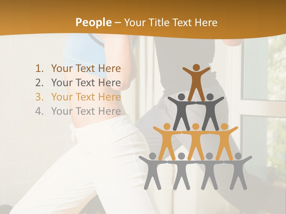 Dumbbell Strength Woman PowerPoint Template