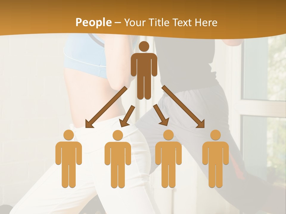 Dumbbell Strength Woman PowerPoint Template