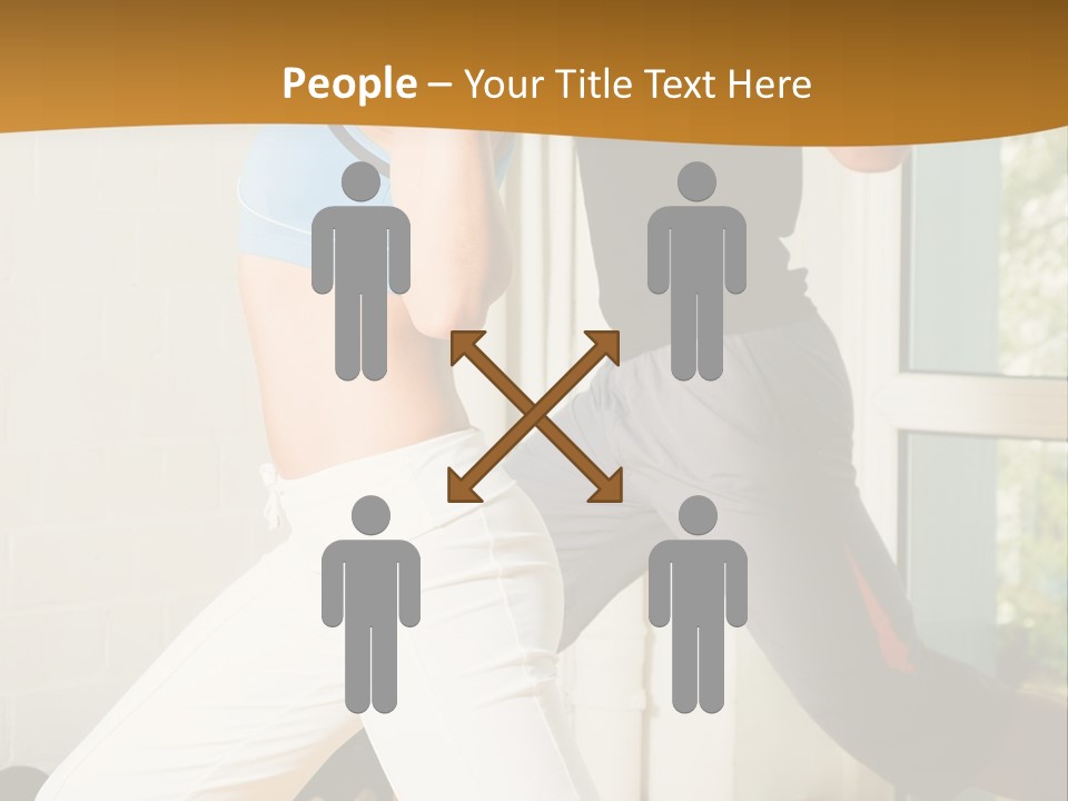 Dumbbell Strength Woman PowerPoint Template