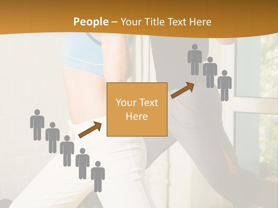 Dumbbell Strength Woman PowerPoint Template