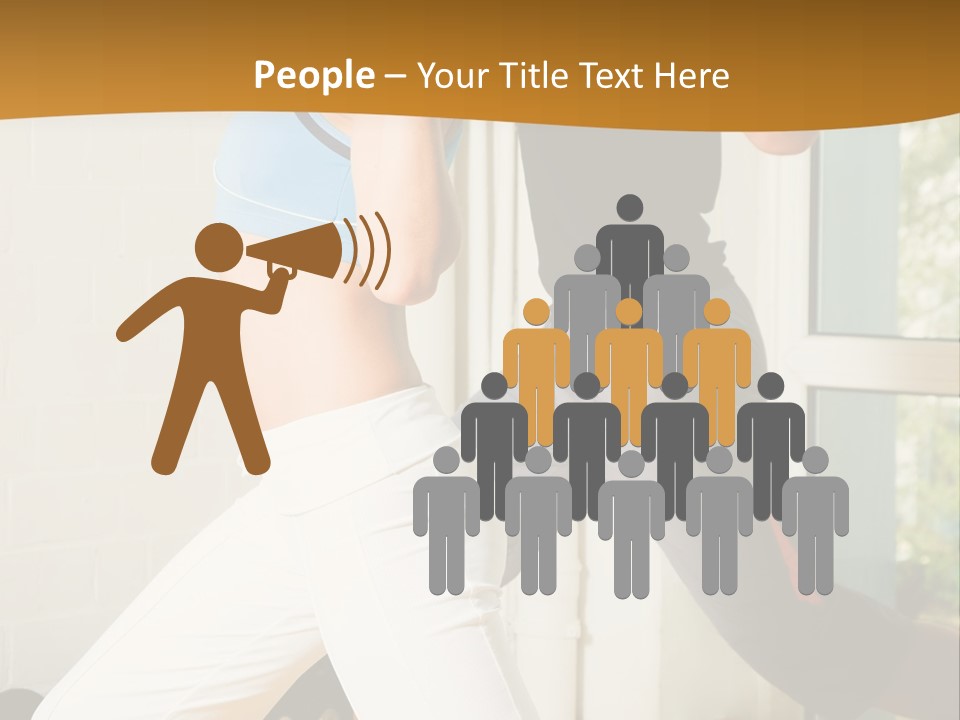 Dumbbell Strength Woman PowerPoint Template