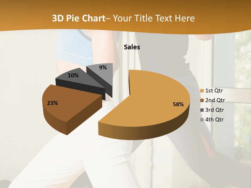 Dumbbell Strength Woman PowerPoint Template