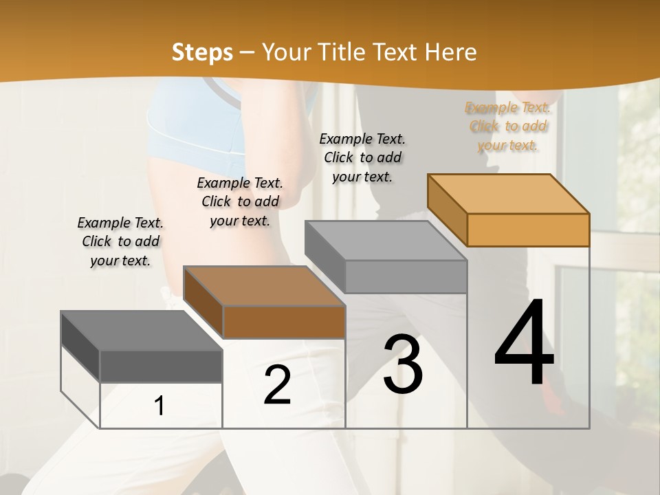 Dumbbell Strength Woman PowerPoint Template
