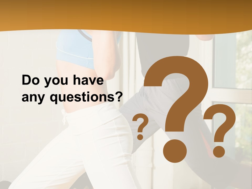 Dumbbell Strength Woman PowerPoint Template