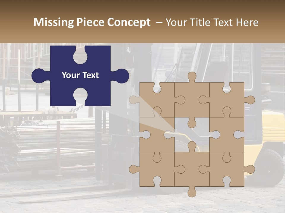 A Forklift Parked Next To A Pile Of Logs PowerPoint Template