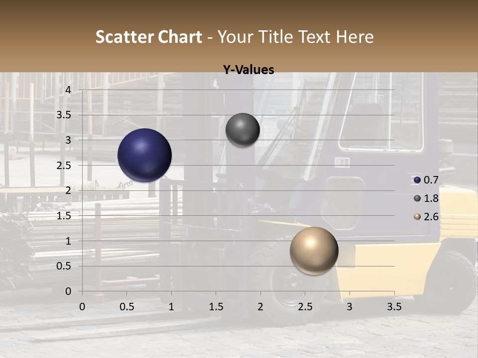 A Forklift Parked Next To A Pile Of Logs PowerPoint Template