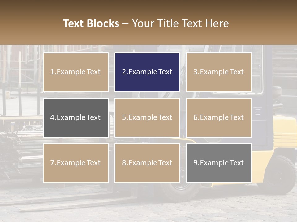 A Forklift Parked Next To A Pile Of Logs PowerPoint Template
