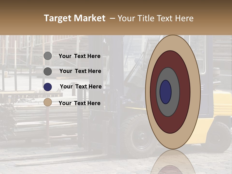 A Forklift Parked Next To A Pile Of Logs PowerPoint Template