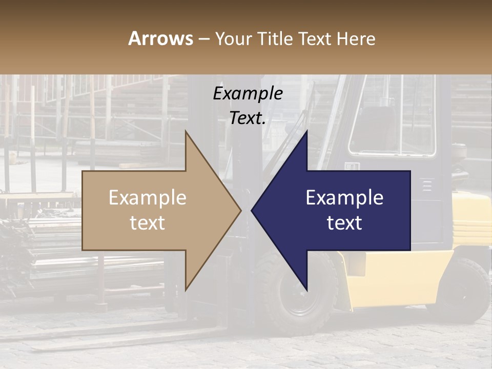 A Forklift Parked Next To A Pile Of Logs PowerPoint Template