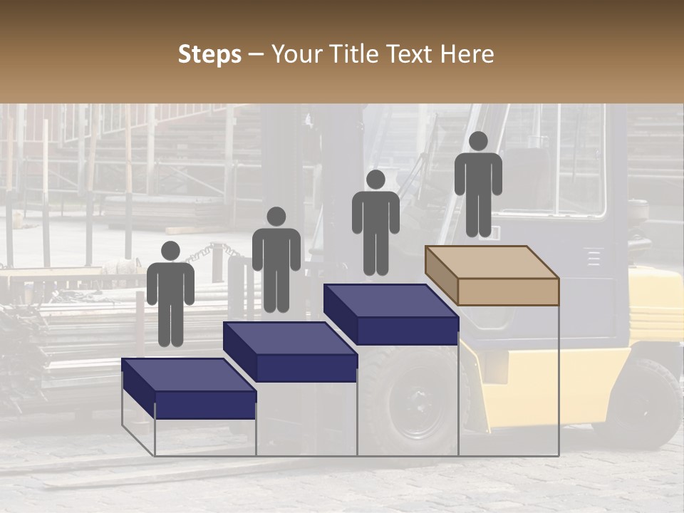 A Forklift Parked Next To A Pile Of Logs PowerPoint Template