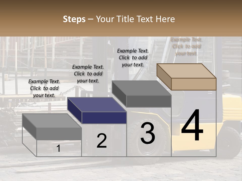 A Forklift Parked Next To A Pile Of Logs PowerPoint Template