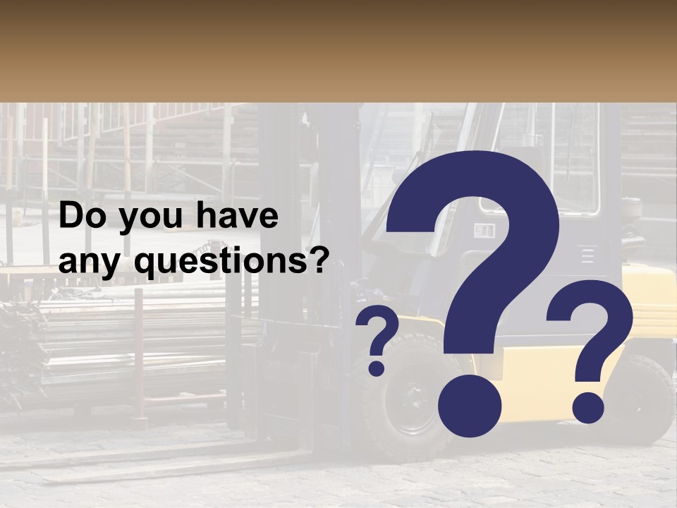 A Forklift Parked Next To A Pile Of Logs PowerPoint Template