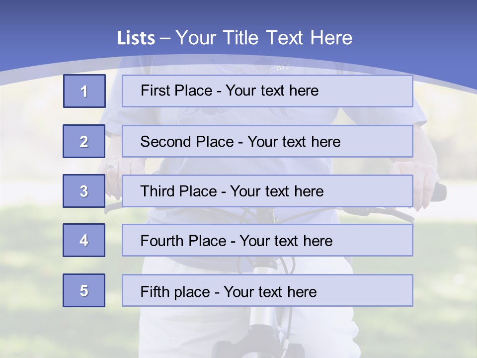 Outside Cycling Person PowerPoint Template