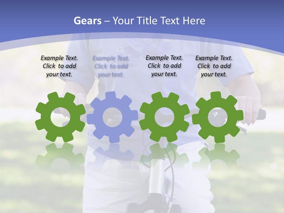 Outside Cycling Person PowerPoint Template