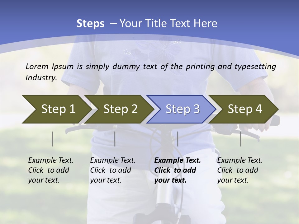 Outside Cycling Person PowerPoint Template