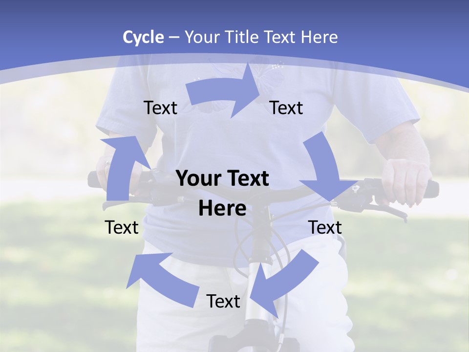 Outside Cycling Person PowerPoint Template