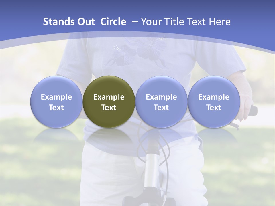 Outside Cycling Person PowerPoint Template