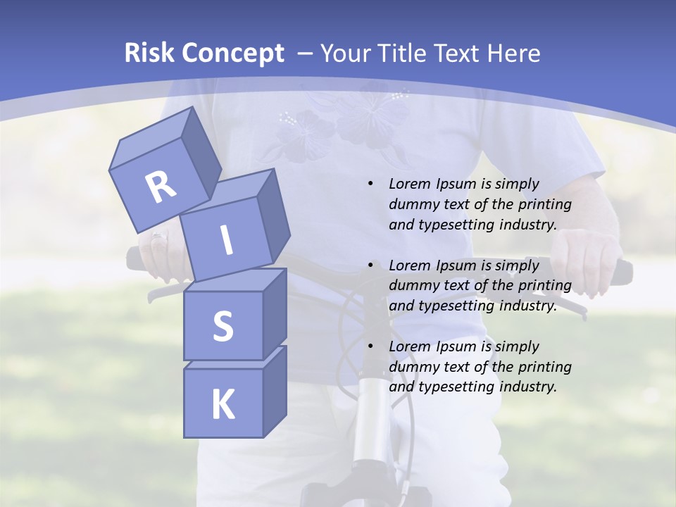 Outside Cycling Person PowerPoint Template
