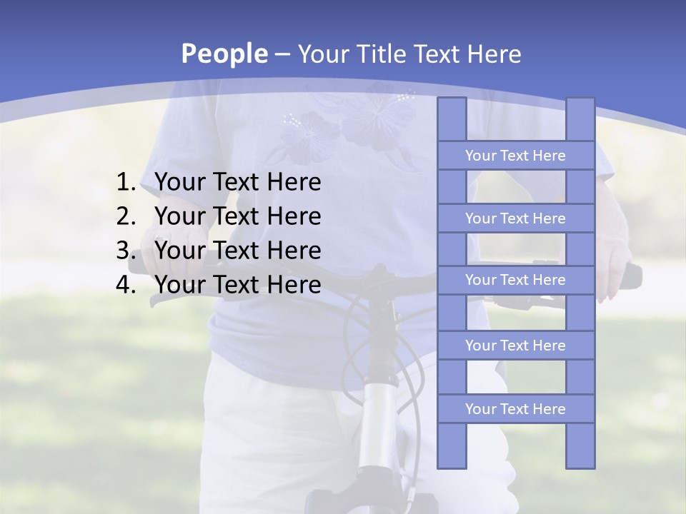 Outside Cycling Person PowerPoint Template