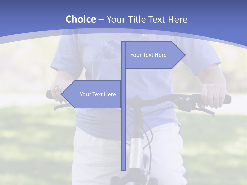 Outside Cycling Person PowerPoint Template