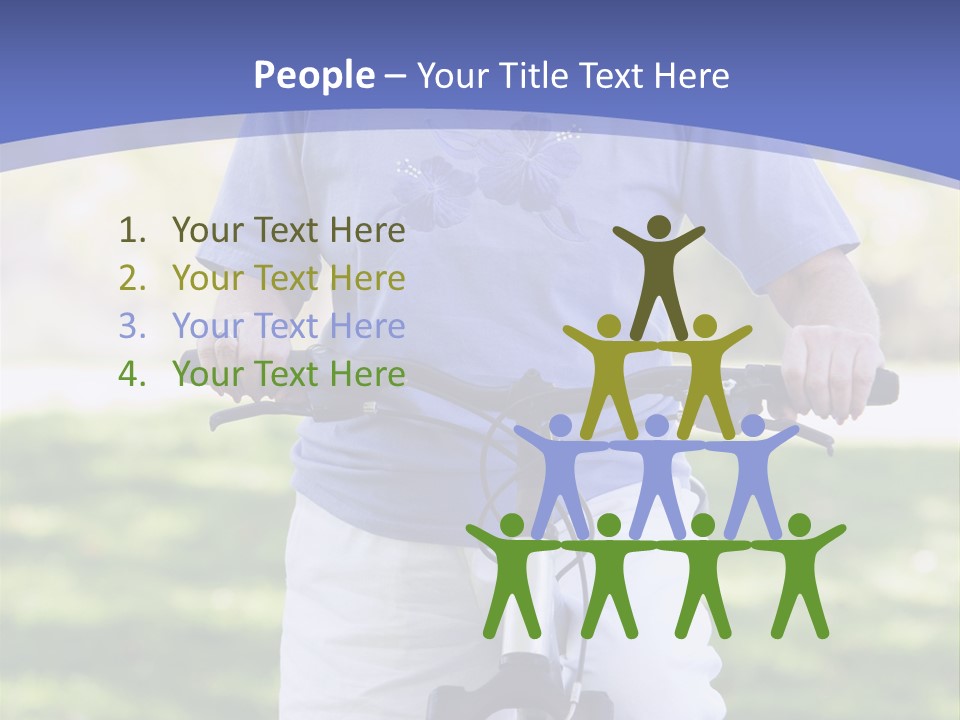 Outside Cycling Person PowerPoint Template