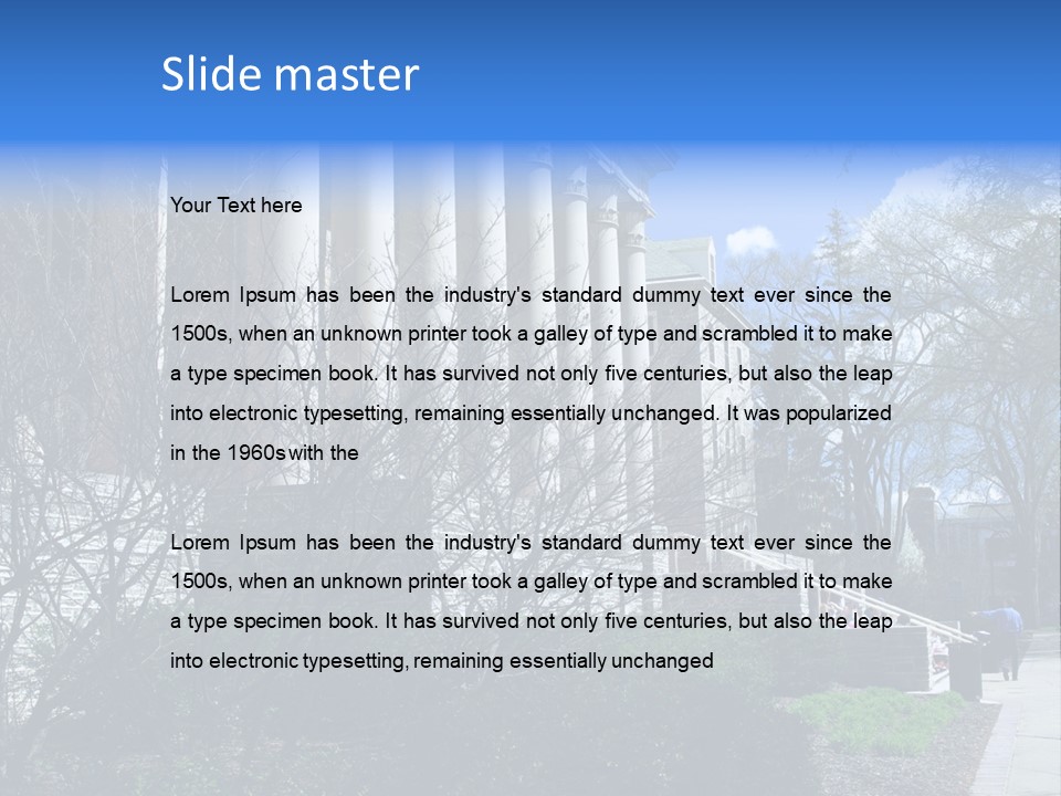 Outside Campus Lecture PowerPoint Template