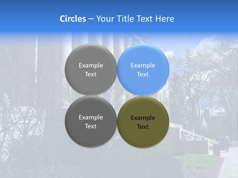 Outside Campus Lecture PowerPoint Template