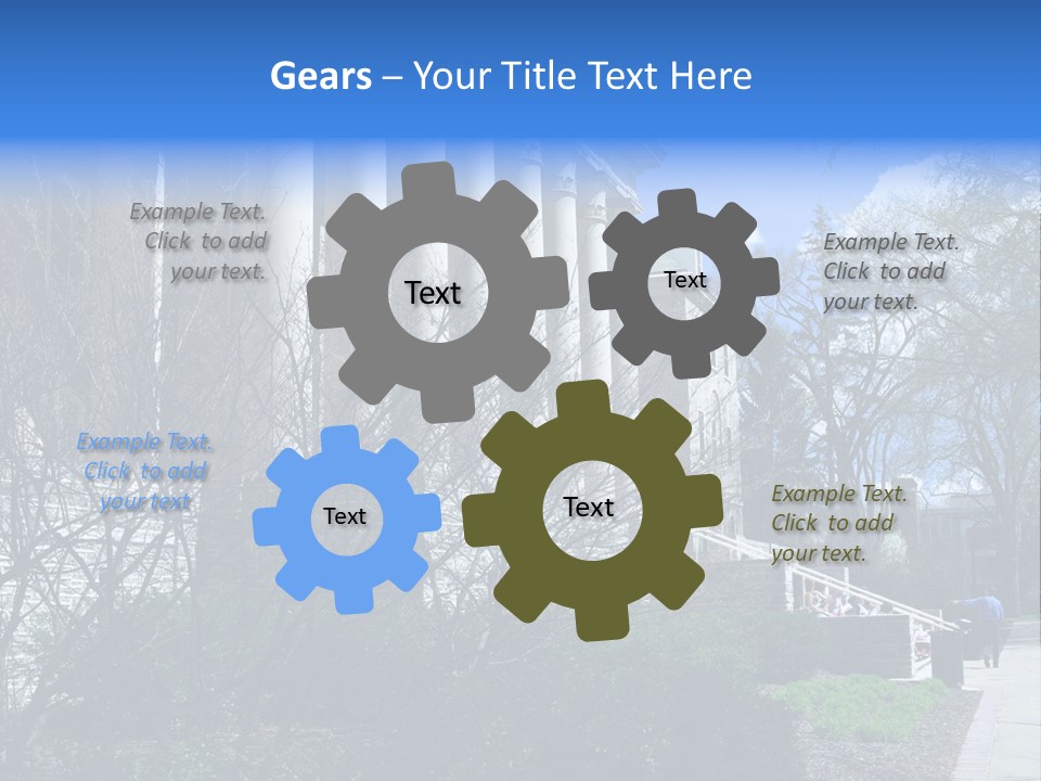 Outside Campus Lecture PowerPoint Template