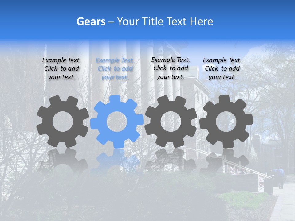 Outside Campus Lecture PowerPoint Template