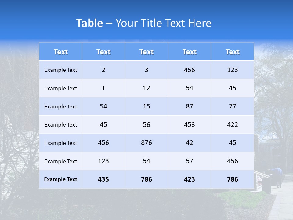 Outside Campus Lecture PowerPoint Template