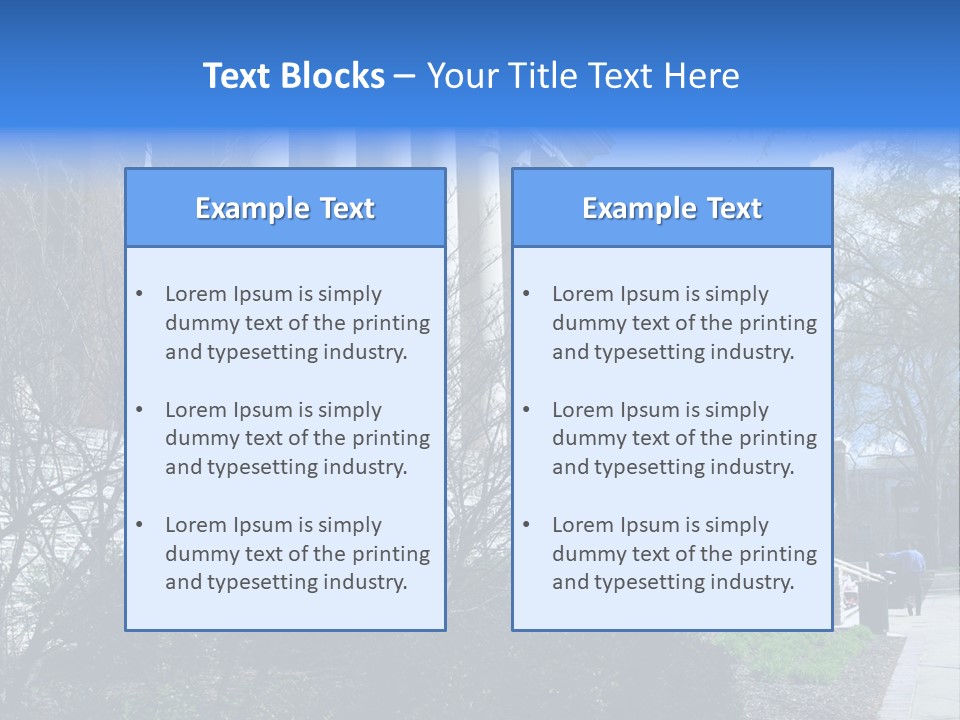 Outside Campus Lecture PowerPoint Template